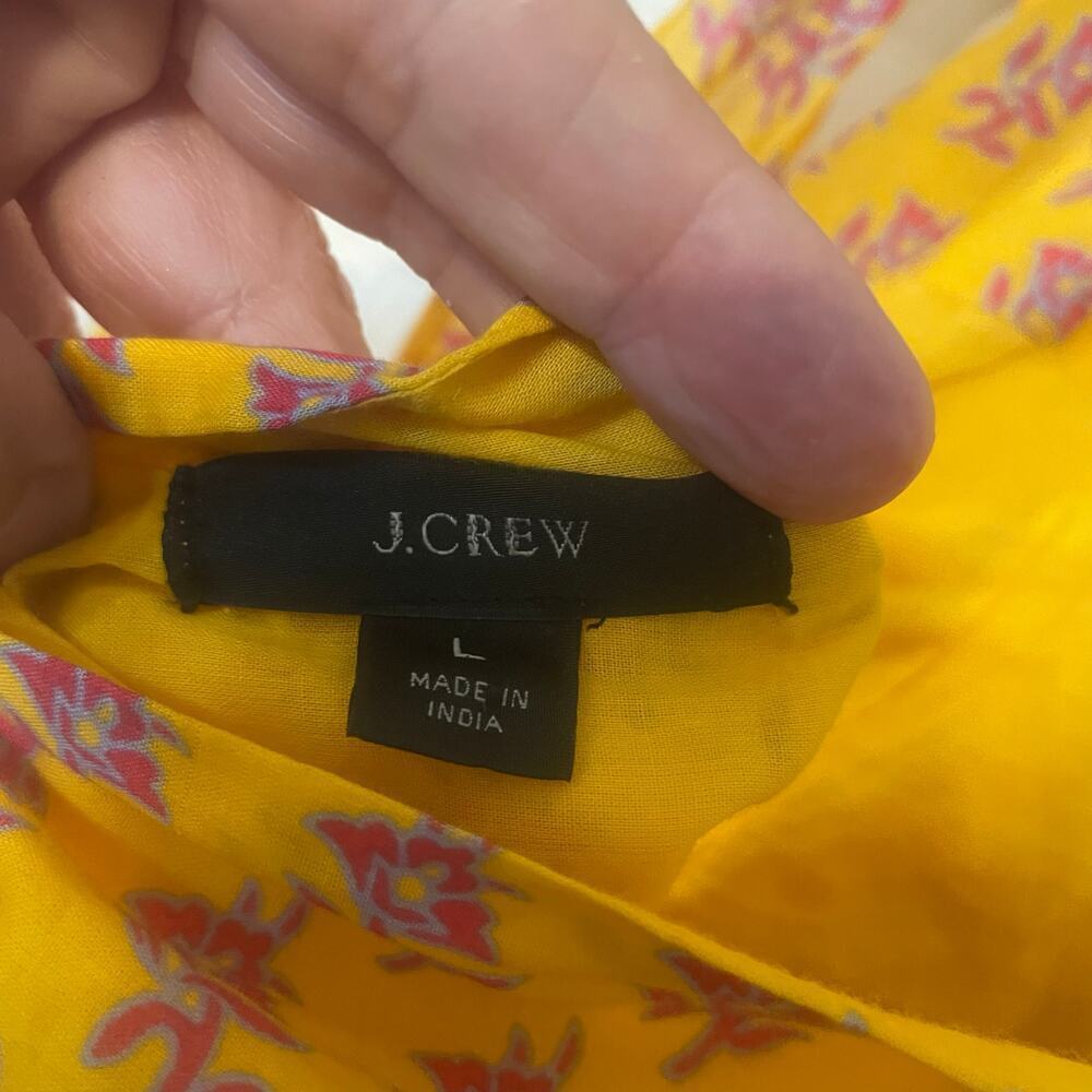 NWT J Crew Halter peplum top in sunny block print size Large - Picture 3 of 15